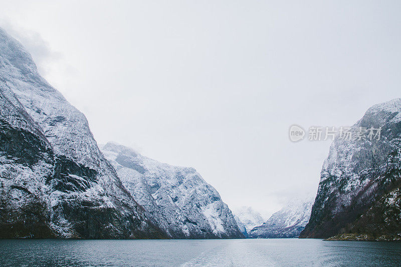 挪威冬季的n øyfjord